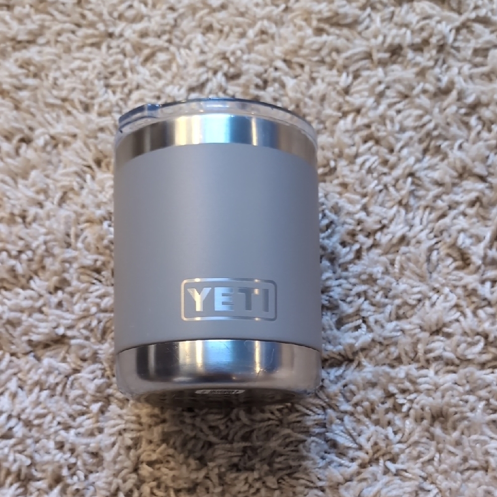 YETI Stainless Steel and Gray Tumbler